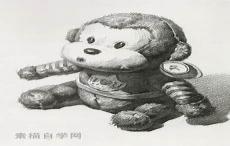 素描静物布娃娃